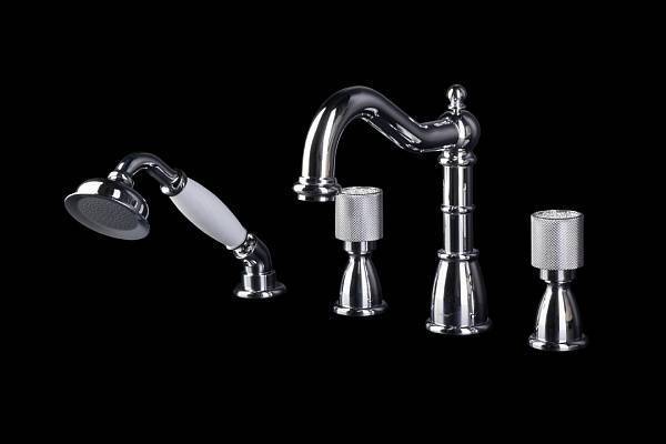 Смеситель на борт ванны Boheme Royal Cristal хром 396-Royal/CRST