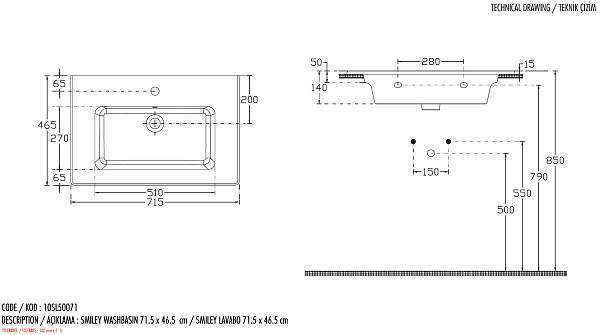Раковина мебельная Allen Brau Fantasy 72 см белый 4.11011.20