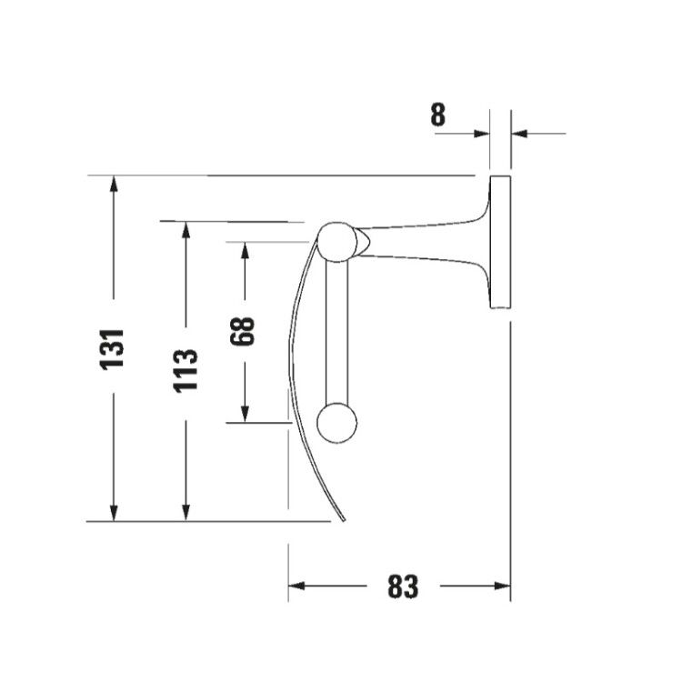 Бумагодержатель Duravit Starck T с крышкой цвет бронза брашированная 0099400400