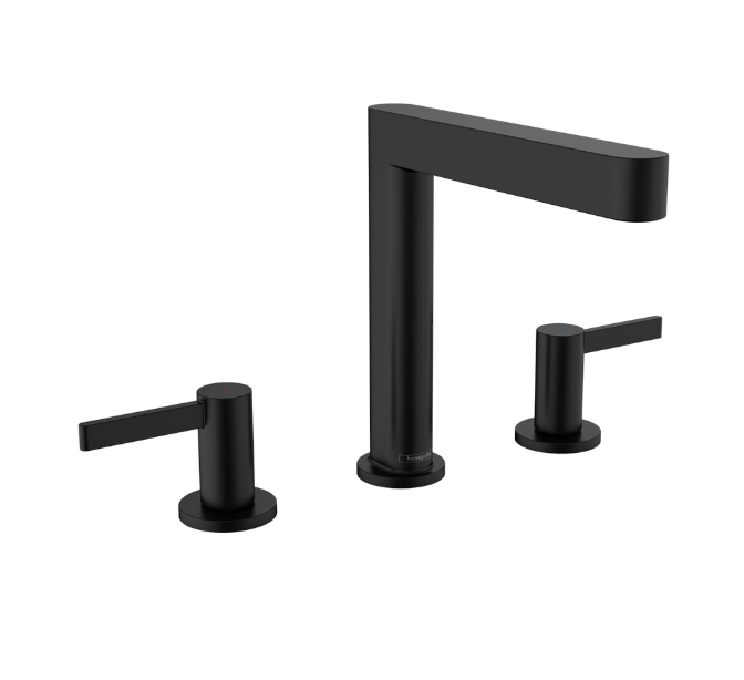 Смеситель для раковины Hansgrohe Finoris двухвентильный черный матовый 76034670