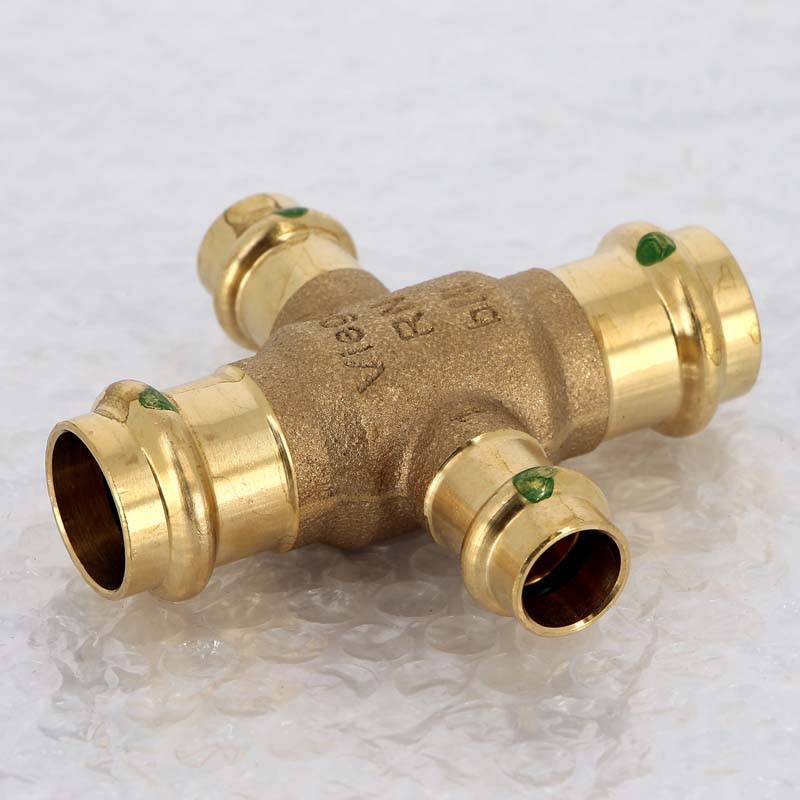 Крестовина пресс бронзовая Viega Sanpress 22x15x22 мм 424497