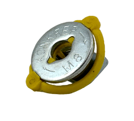 Гайка быстрого монтажа, Конкреп, RapidRail, M8, оцинкованная сталь, желтая