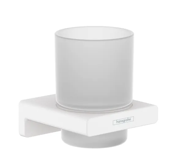 Стакан с держателем Hansgrohe AddStoris 81x91x94 мм белый матовый 41749700
