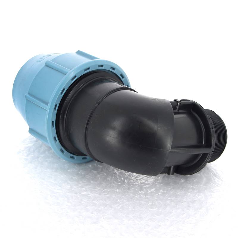 Угол обжимной для труб ПНД Unidelta Deltone 63х2 наружная резьба 1008064007