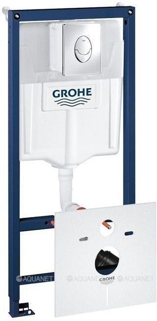 Система инсталляции для унитаза GROHE Rapid SL 4 в 1 с клавишей Skate Air хром 38750001