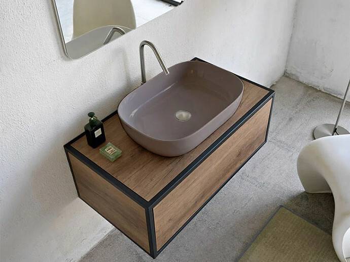 Раковина накладная Scarabeo Glam 56x39 см без отверстия для смесителя Sand 1804/52