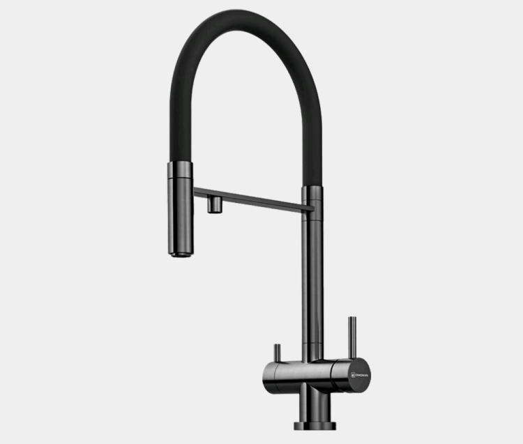 Смеситель для кухни OMOIKIRI Kanto вороненая сталь/черный 4994605