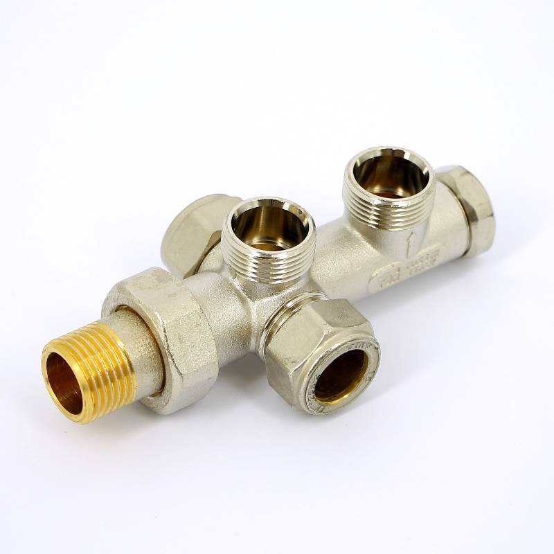 Узел радиаторный Tiemme 1/2 - M22x16 для однотрубных систем разводка в стену 3370007