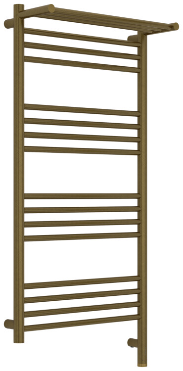 Полотенцесушитель электрический Сунержа Богема 3.1 с 1 полкой 1000x500 мм МЭМ нижнее справа бронза состаренная 0560071050