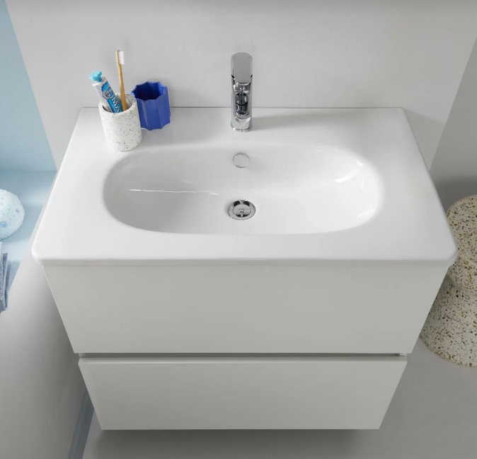 Раковина встраиваемая burgbad Rocio 605x465 мм белая 1 отверстие для смесителя KBCJ060C0001