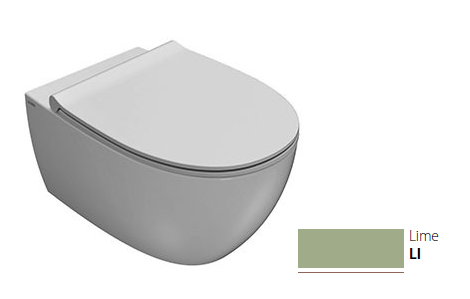 Унитаз подвесной Globo 4ALL 360x540x330 мм безободковый цвет Lime MDS03LI