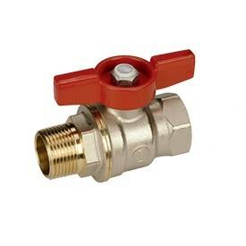 Кран шаровой Giacomini DADO R914 1 1/4 ВР-НР бабочка никелированный R914X026