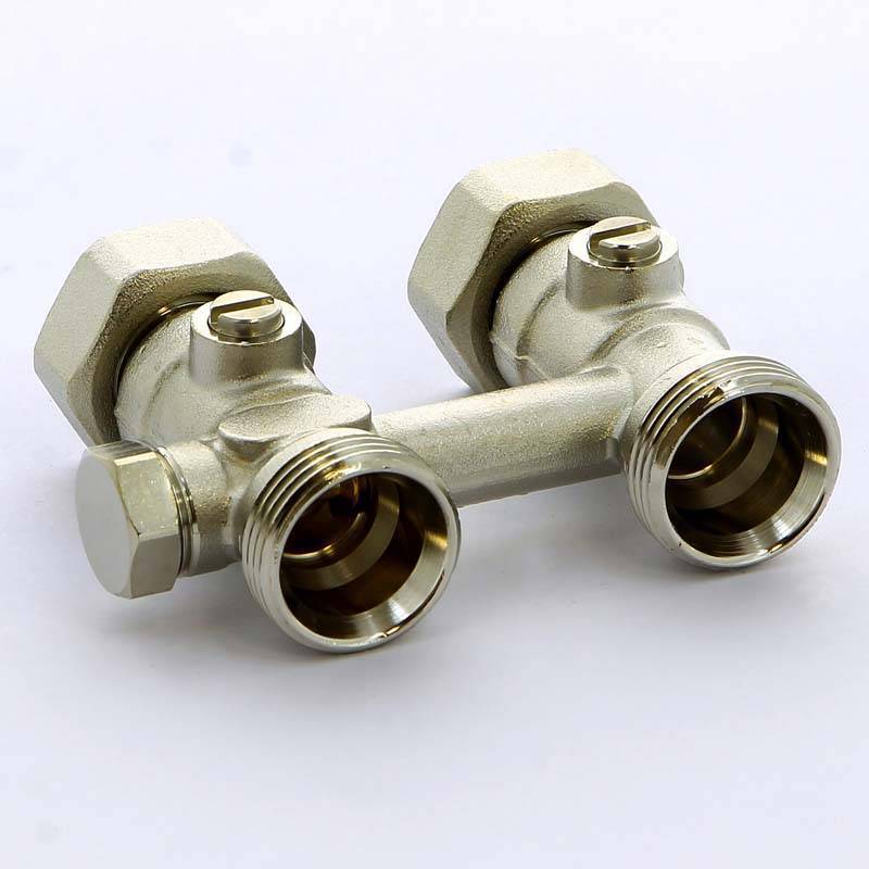 Узел радиаторный прямой Tiemme 3/4 x 3/4 x 18 с байпасом и кранами 3390007