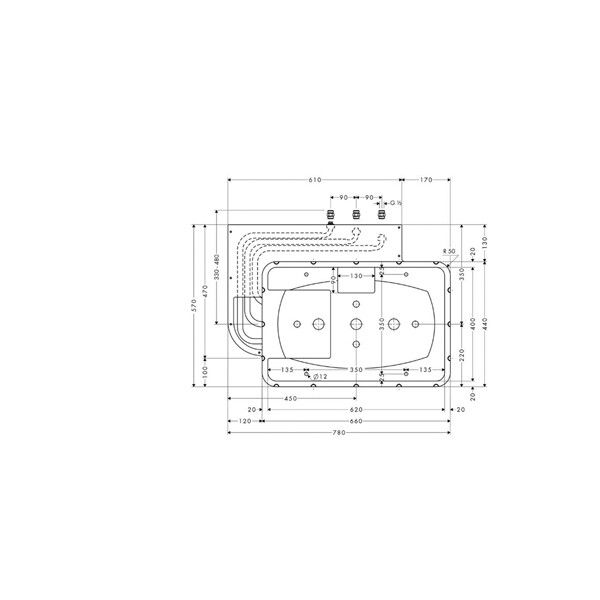 Внутренняя часть для верхнего душа Hansgrohe Raindance Rainmaker 28414180