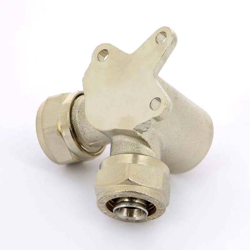 Водорозетка обжимная трехплоскостная Tiemme 16x1/2x16 никелированная 1600063