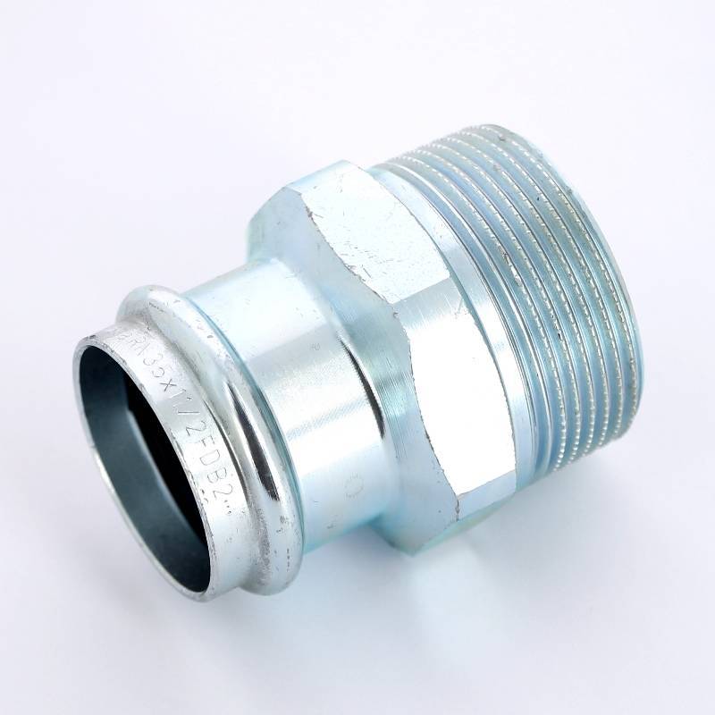 Муфта переходная пресс-Н Viega Prestabo оцинкованная сталь 35х1 1/2 642013