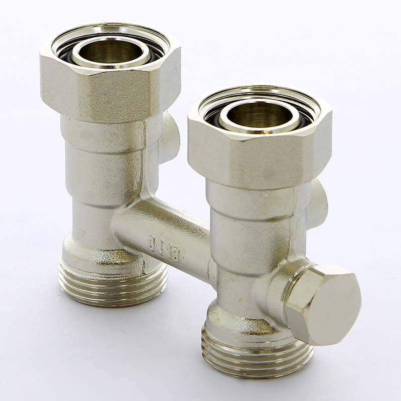 Узел радиаторный прямой Tiemme 3/4 x 3/4 x 18 с байпасом и кранами 3390007