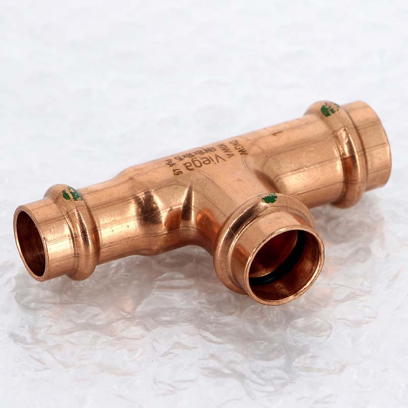 Тройник пресс медный Viega Profipress 18x18x15 мм 315009