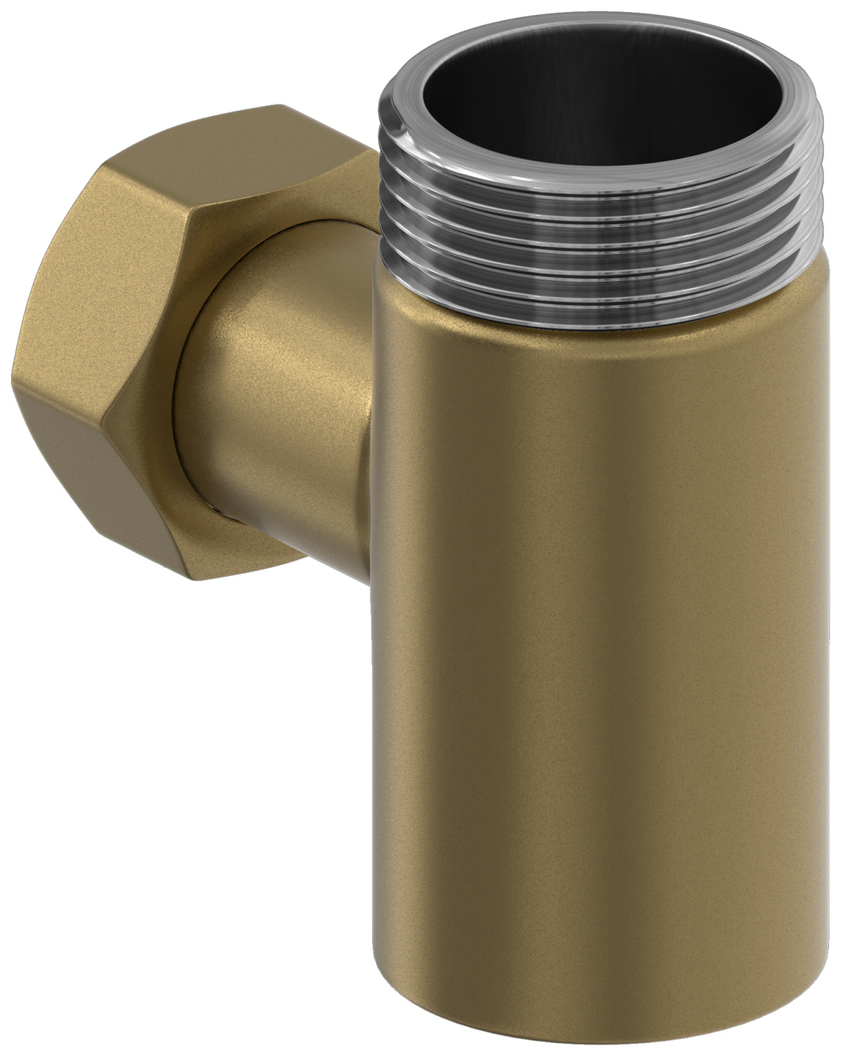 Уголок переходной со спускным клапаном Сунержа НР G 1 - НГ G 3/4 золотой шёлк матовый 32-1511-0134