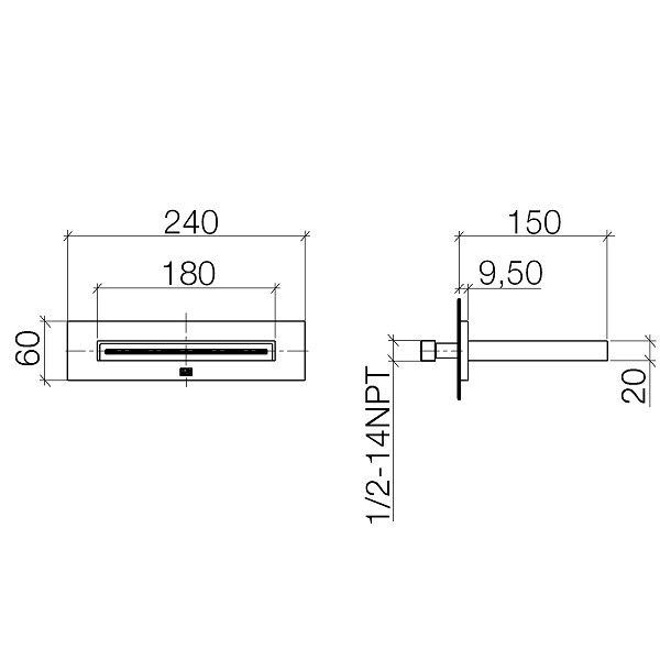 Излив настенный Dornbracht 150 мм хром 13415979-00