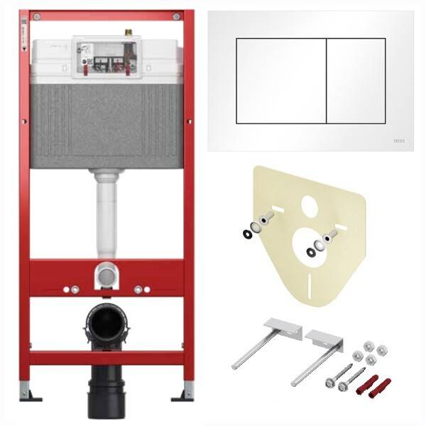 Инсталляция для унитаза TECE TECEbase 2.0 500х150х1120 мм клавиша белый глянцевый K447400