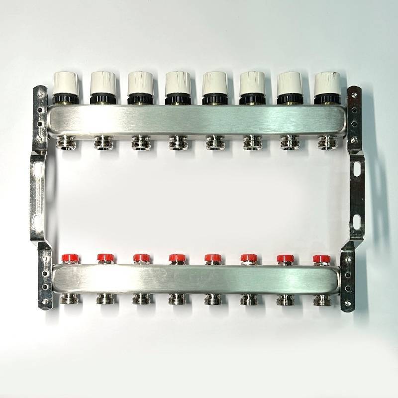 Коллекторная группа WATTS HKV-T 1 x 8 выходов 3/4 EK из нержавеющей стали 451W4308