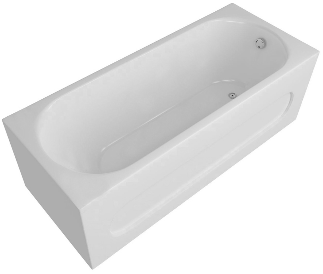 Ванна акриловая Aquatek Оберон 180 с экраном слив справа OBR180-0000009