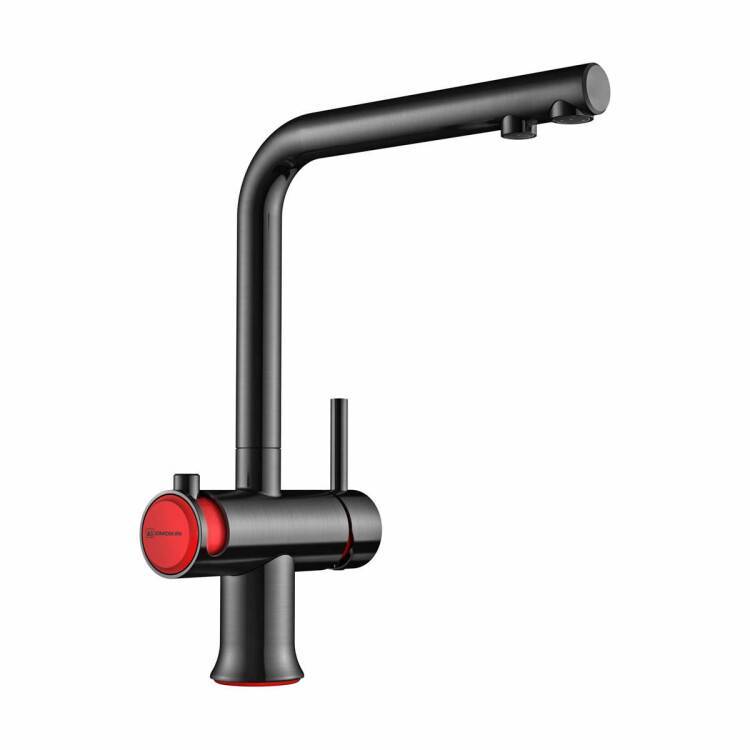 Смеситель для кухни OMOIKIRI Hotaru вороненая сталь/красный 4994026
