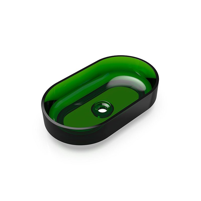Раковина накладная KNIEF Ellipse Shape 550x320 мм Malachit 70203090