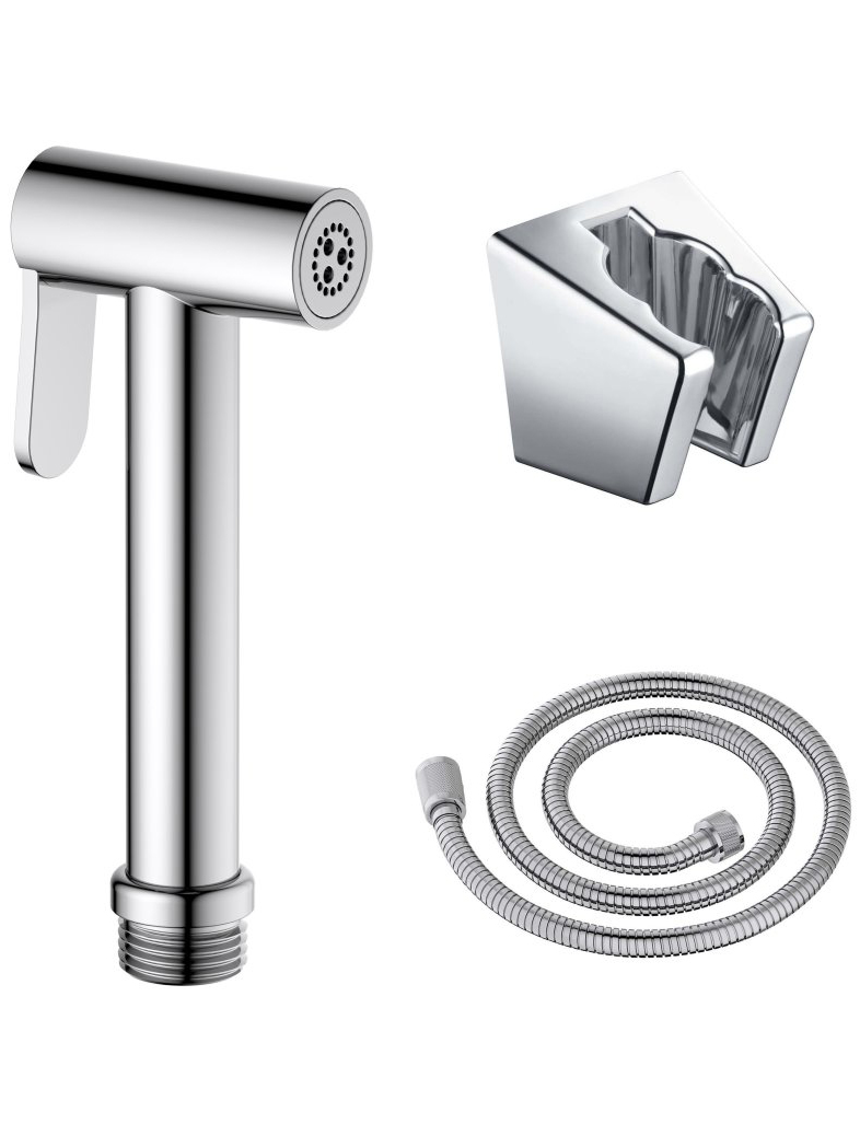 Гигиенический душ со шлангом 120 см и держателем Aquanet хром AQ2054CR