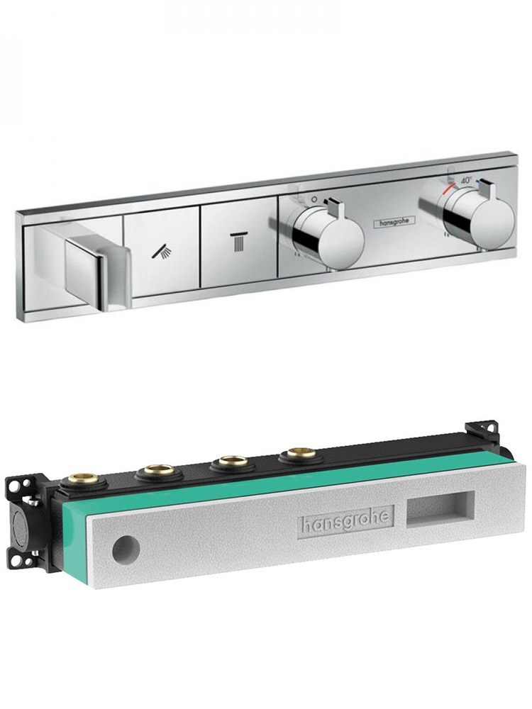 Комплект термостатического смесителя для душа Hansgrohe RainSelect 15355000/15310180 15355000S