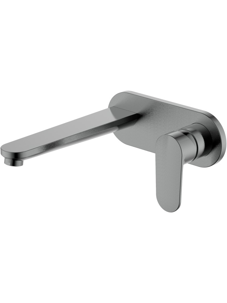Смеситель для раковины Aquanet Ника настенный скрытого монтажа оружейная сталь AQ1813BGM