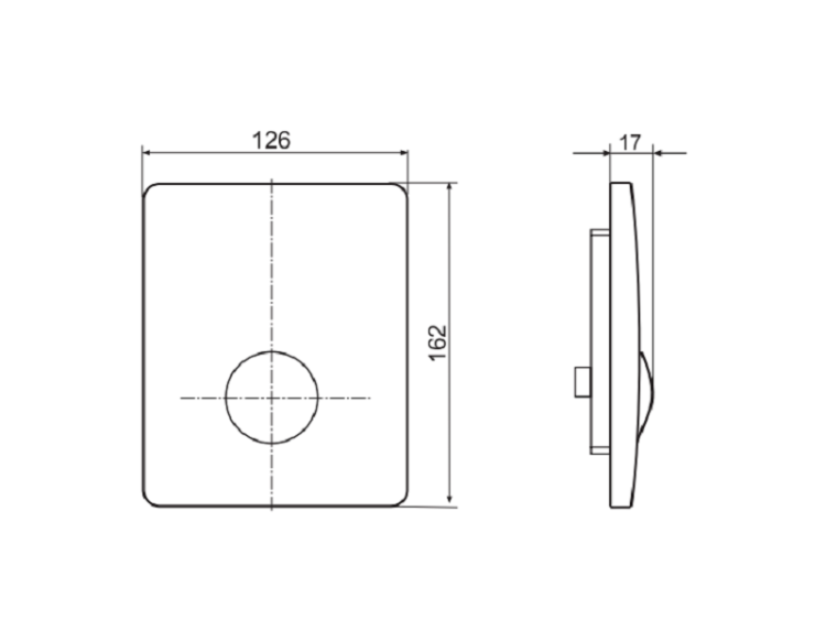 Клавиша смыва Villeroy & Boch ViConnect для писсуара 126x162 мм цвет хром 92194461