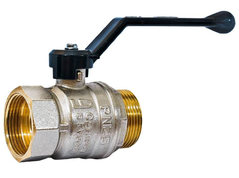 Кран шаровой латунный LD Pride White 47.50.B-Н.Р Ду 50 Ру 25 вн-нар рычаг 47.50.B-Н.Р