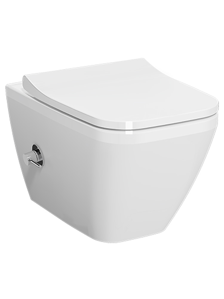 Унитаз подвесной VitrA Integra Square 54 см безободковый с функцией биде 7082B003-7209