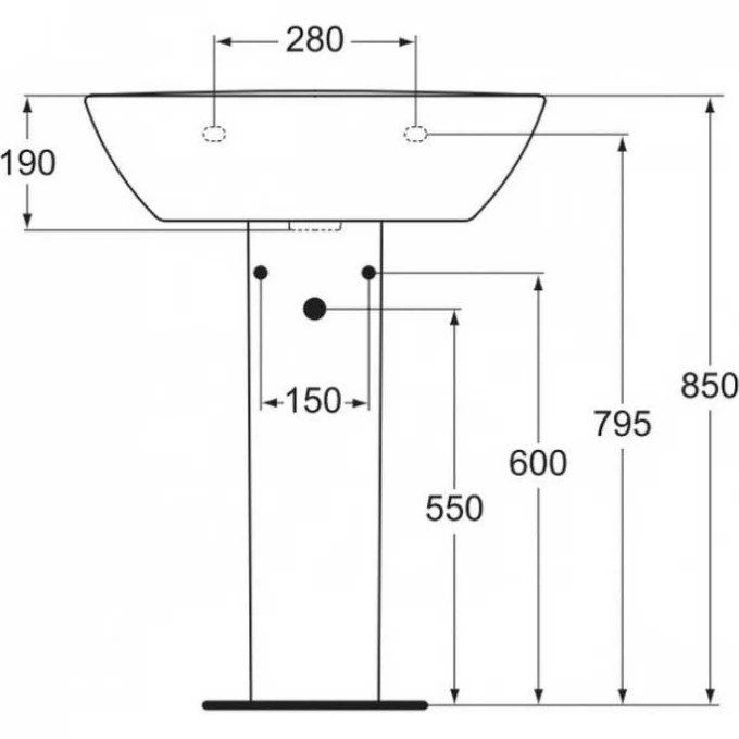 Пьедестал для раковины Ideal Standard Ocean W306201