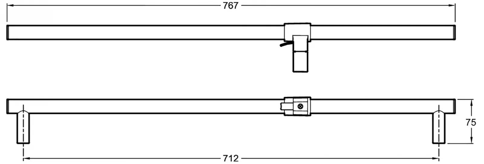 Штанга для душа Kohler EO 76 см никель E8524-BN
