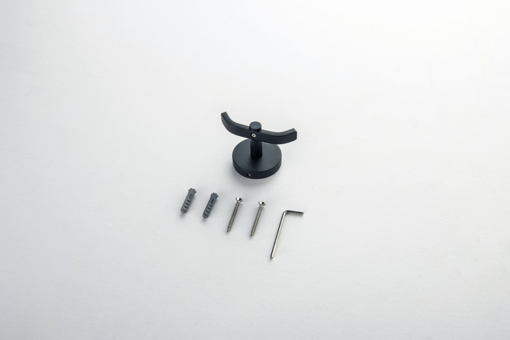 Крючок двойной Aquanet Бетта матовый черный AQ4602MB