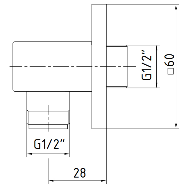 Шланговое подсоединение E.C.A. Elea матовый черный 102126388C1EX