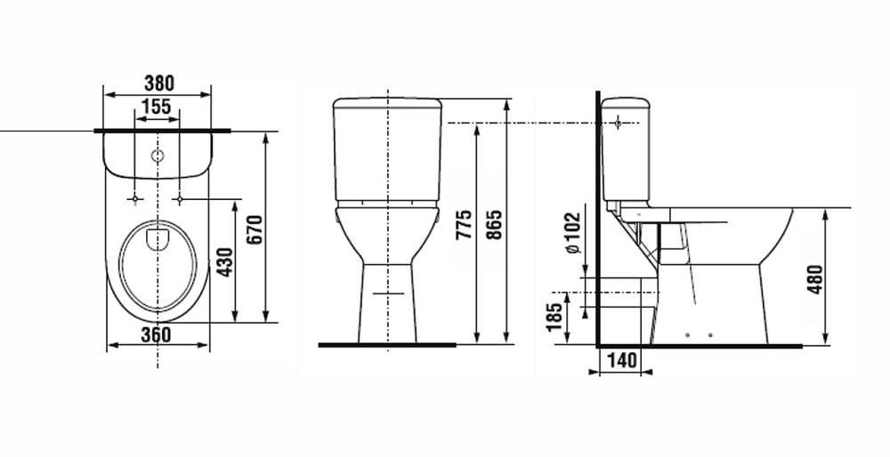Бачок для унитаза Roca Access нижний подвод воды ZRU9307906