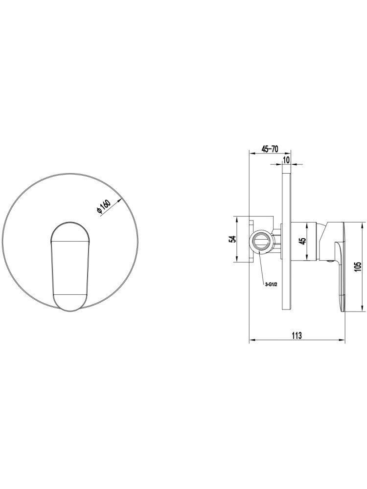 Смеситель для душа скрытого монтажа Aquanet Ника комплект матовый черный AQ1866MB