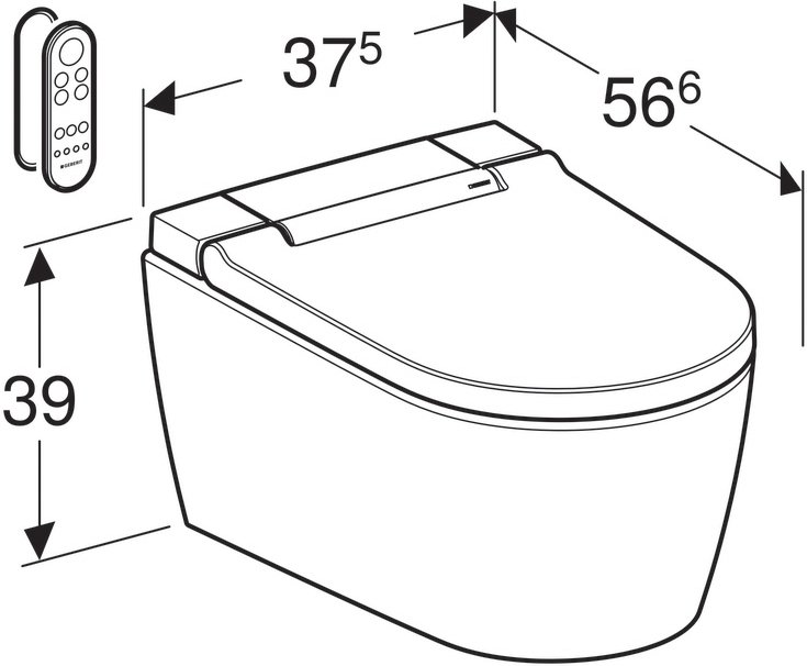 Унитаз-биде подвесной Geberit AquaClean Sela глянцевый хром 146.224.21.1