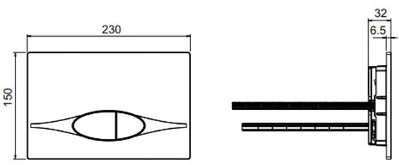 Панель двойного смыва Jacob Delafon белая E29026-01R