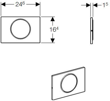 Смывная клавиша Geberit Sigma10 смыв-стоп белый/позолота 115.758.KK.5