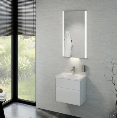 Комплект мебели для ванной KEUCO ROYAL REFLEX.2 №3 тумба петли слева, умывальник, зеркало 39601211101