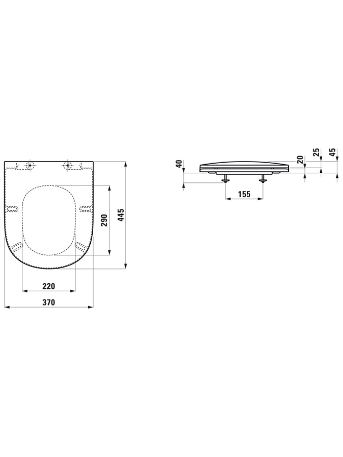 Сиденье для унитаза Laufen LUA тонкое с микролифтом белый глянец 8.9108.3.000.000.1
