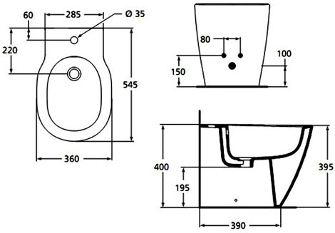 Биде напольное Ideal Standard Connect E799501