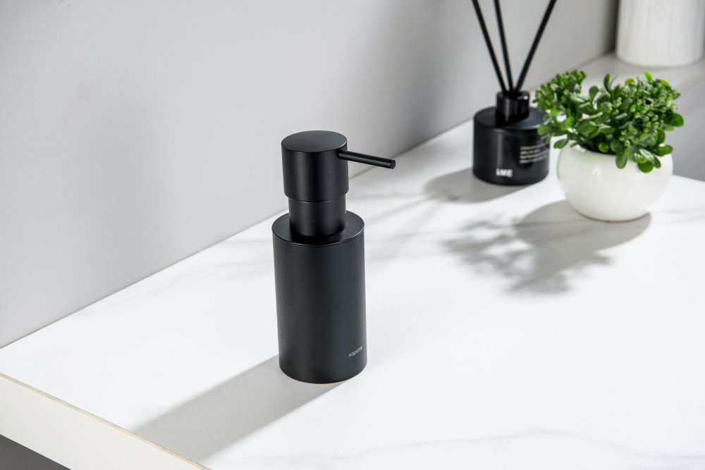 Дозатор для мыла настольный Aquanet Оберон матовый черный AQ4229MB