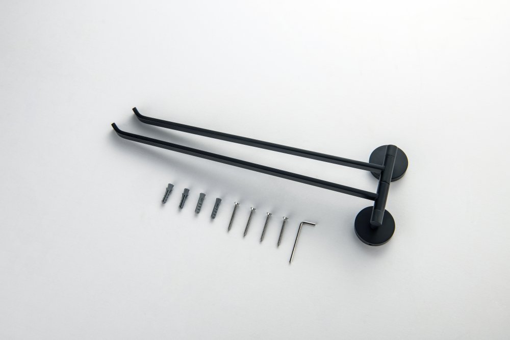 Полотенцедержатель двойной Aquatek БЕТТА матовый черный AQ4613MB