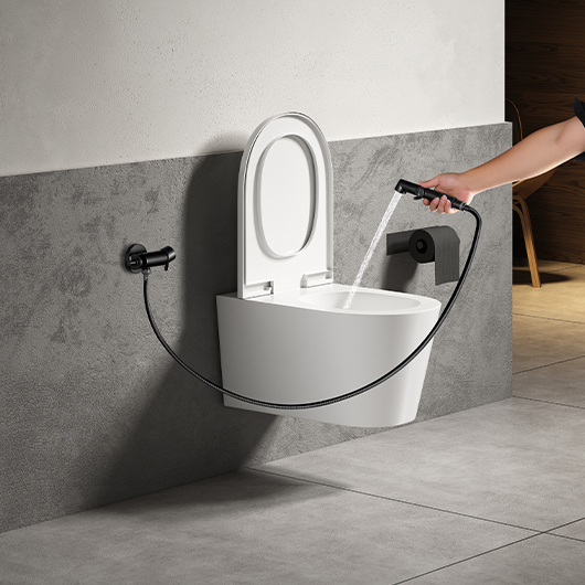 Смеситель для биде Lemark Solo встраиваемый с гигиеническим душем черный LM7166BL